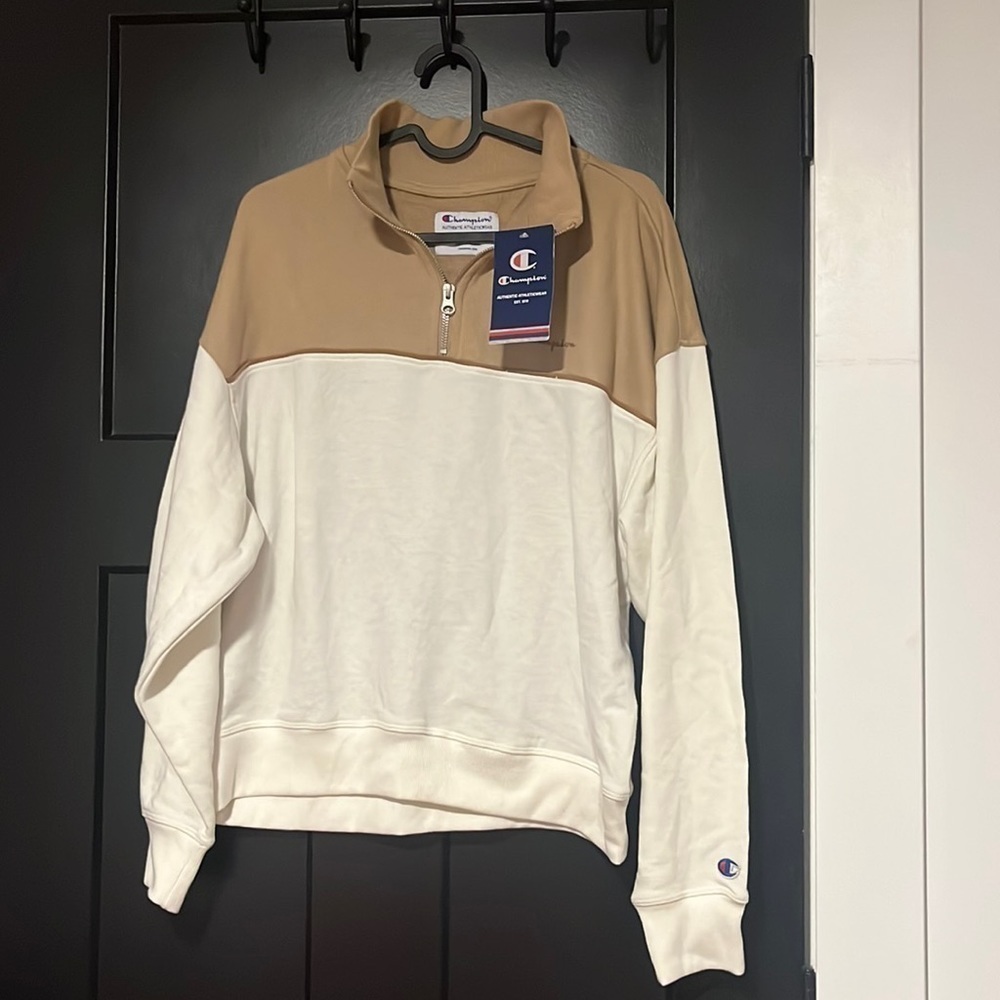 Champion color block 1/4 zip sweater